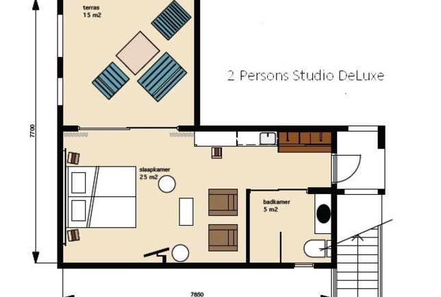 Preview map of 2 persons studio deluxe